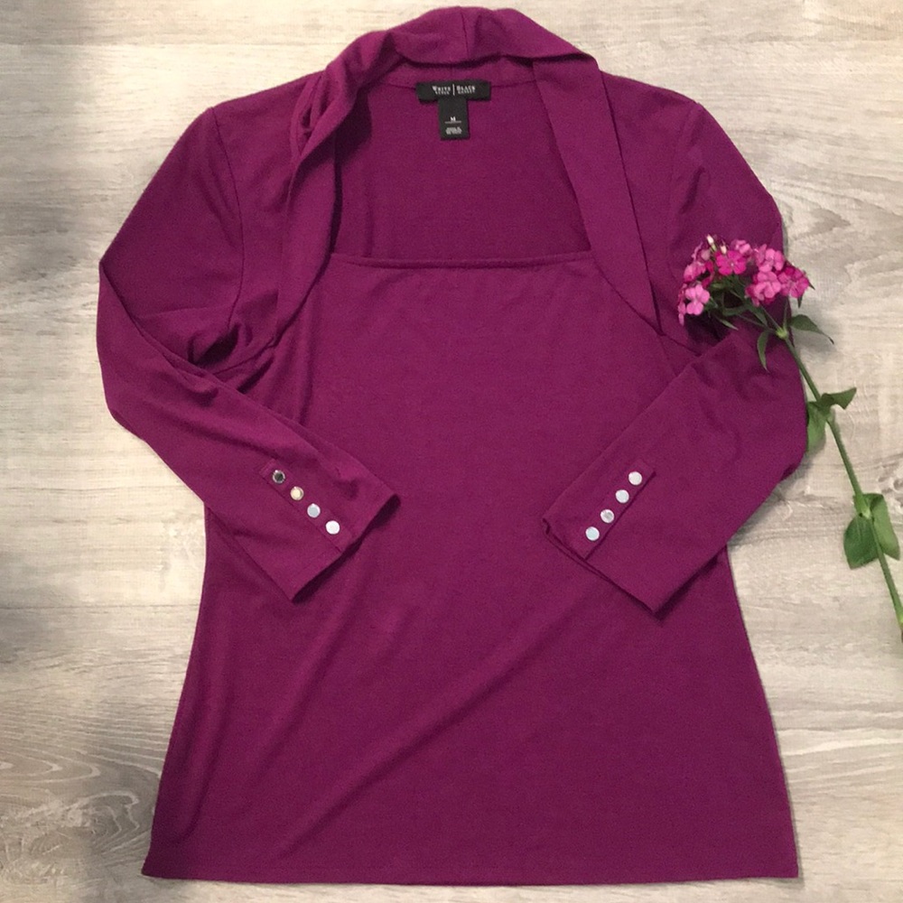 WHBM fuchsia blouse